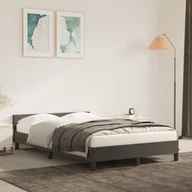 Inne meble do sypialni - Lumarko Rama łóżka z zagłówkiem, ciemnoszara, 120x200 cm, aksamitna - miniaturka - grafika 1