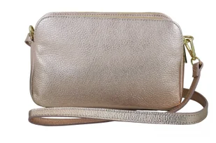 Damska torebka metalizowana - Różowa pudrowa - Torebki damskie - miniaturka - grafika 5