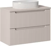 Meble łazienkowe - Zestaw meblowy 80cm z blatem i umywalką nablatową Beyond - miniaturka - grafika 1