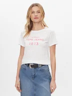 Koszulki i topy damskie - Pepe Jeans T-Shirt Harbor PL505743 Biały Regular Fit - miniaturka - grafika 1