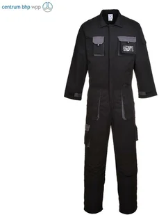 PORTWEST TX15 KOMBINEZON DWUKOLOROWY PORTWEST TEXO; CZARNY - Odzież robocza - miniaturka - grafika 1