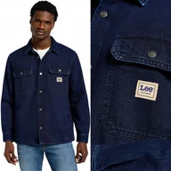Koszule męskie - Lee WORKWEAR OVERSHIRT Medium Worn Wash KOSZULA KURTKA KATANA JEANSOWA S - miniaturka - grafika 1