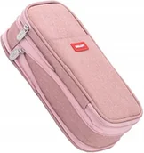 Piórniki - Piórnik Szkolny Saszetka Jednokomorowy Poszerzany Organizer Różowy - miniaturka - grafika 1