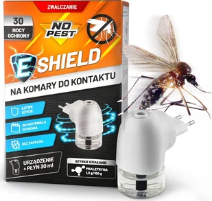 NO PEST Elektro Środek na Komary do Kontaktu E-Shield Urządzenie + Płyn Wkład 30ml - Zwalczanie i odstraszanie szkodników - miniaturka - grafika 1