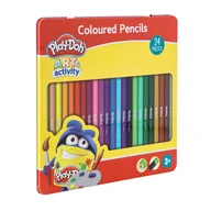 Kredki, ołówki, pastele i pisaki - 24 Kolorowe Kredki Ołówkowe W Puszce Play-Doh - miniaturka - grafika 1