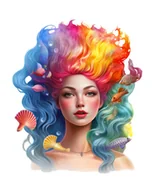 Pasmanteria - Naprasowanka Dziewczyna morze sea girl 4 - miniaturka - grafika 1