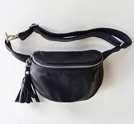 Nerki - Nerka skórzana damska, czarna U'POLKA FIT, skóra naturalna, nikiel - miniaturka - grafika 1