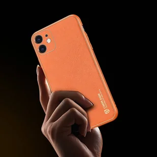 Dux Ducis Yolo eleganckie etui pokrowiec ze skóry ekologicznej iPhone 12 mini pomarańczowy - Etui i futerały do telefonów - miniaturka - grafika 7