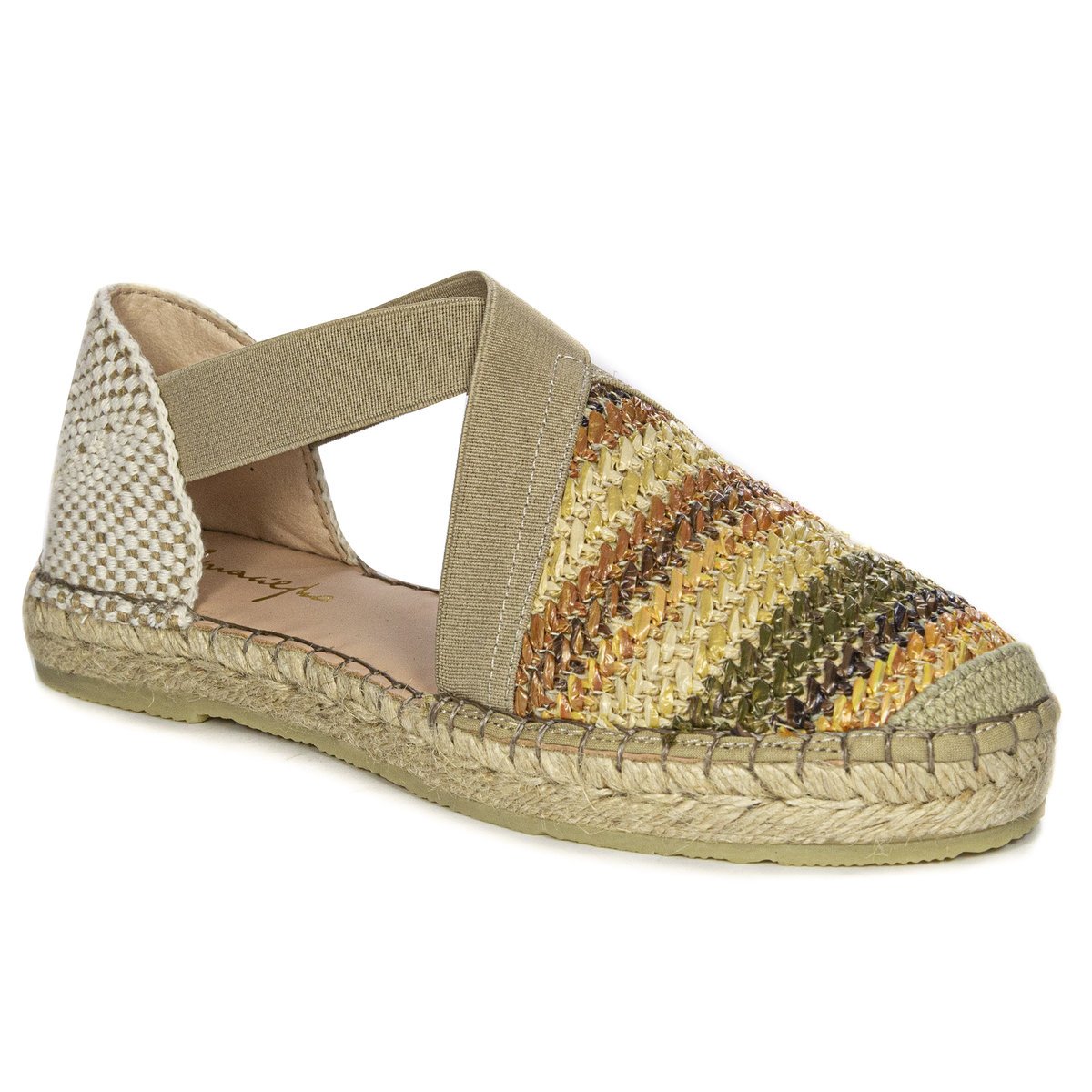 Maciejka Espadryle damskie wsuwane beżowe-38