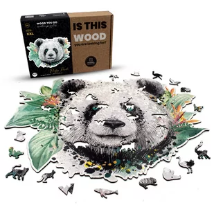 Puzzle Drewniane Puszysta Panda Xxl 550 Elementów - Puzzle - miniaturka - grafika 1