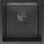 Zlewozmywaki - Mexen Trixo zlewozmywak stalowy 1-komorowy 440 x 440 mm, czarny - 6413441000-70 - miniaturka - grafika 1