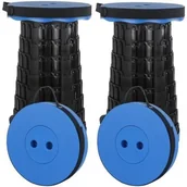 Zawiasy, okucia i inne akcesoria - Zestaw 2 składanych krzeseł przenośnych do wędrówek, wędkowania i biwakowania, o maksymalnym udźwigu 210 kg (niebiesko-czarne) - miniaturka - grafika 1