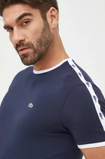 Koszulki męskie - Lacoste T-shirt TH0146 męski kolor granatowy z aplikacją - grafika 1