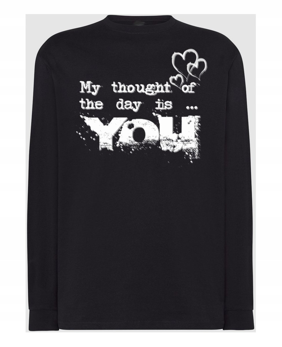 Walentynki Longsleeve nadruk Myślę o Tobie r.XXL