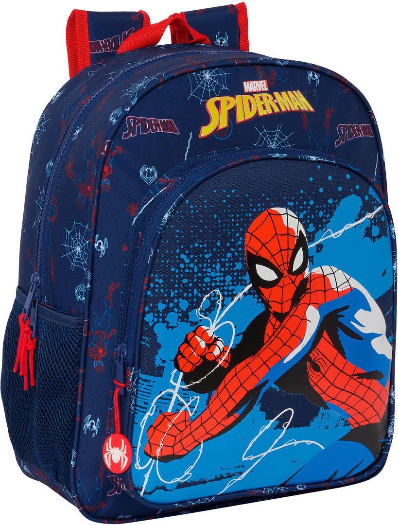 Plecak szkolny Spider-Man w kolorze neonowym granatowym, 32 x 38 x 12 cm