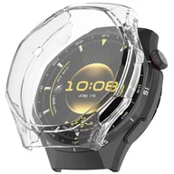 Akcesoria do smartwatchy - SILIKONOWE ETUI Z OSŁONĄ EKRANU DO HUAWEI WATCH GT 6 PRO 46 MM OCHRONA 360°, BEZBARWNE - miniaturka - grafika 1