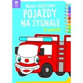 Kolorowanki, wyklejanki - Nasze kolorowe Pojazdy na sygnale z naklejkami - miniaturka - grafika 1