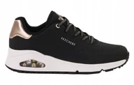 Buty sportowe damskie - Buty damskie Skechers Uno Shimmer 155196-BLK niskie 41 - miniaturka - grafika 1