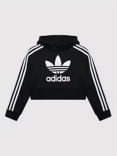 Adidas Bluza adicolor Cropped H32337 Czarny Loose Fit - Bluzy dla chłopców - miniaturka - grafika 1