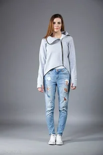 Bluza Pati asymetryczna , krótka bluza dresowa - Bluzy damskie - miniaturka - grafika 1