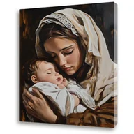 Ikony i obrazy sakralne - Obraz religijny na płótnie Matka Boża z Dzieciątkiem Jezus - miniaturka - grafika 1