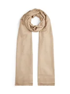 Apaszki i szaliki damskie - Tommy Hilfiger Szal Monogram AW0AW17789 Beżowy - miniaturka - grafika 1