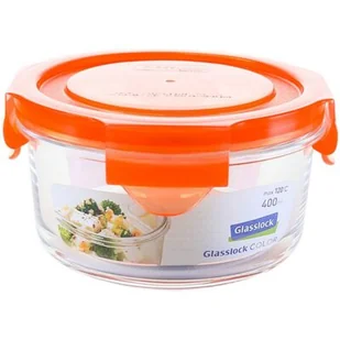 GLASSLOCK Pojemnik GLASSLOCK MCCB-040-COOR 0.4 l Pomarańczowy - Akcesoria i części AGD - miniaturka - grafika 1