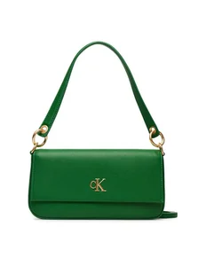 Calvin Klein Torebka Minimal Monogram Shoulder Pouch LV04K3161G Zielony - Torebki damskie - miniaturka - grafika 1