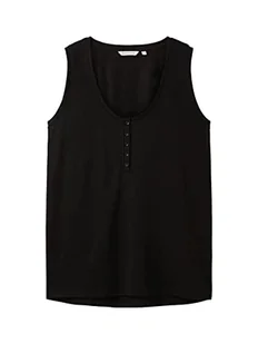 TOM TAILOR Damski 1036790 Top, 14482-Deep Black, 3XL, 14482 – Deep Black, 3XL - Koszulki i topy damskie - miniaturka - grafika 1