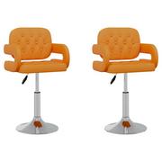Krzesła - vidaXL Obrotowe krzesła stołowe 2 szt. pomarańczowe sztuczna skóra 335564 - miniaturka - grafika 1