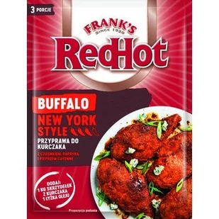 Przyprawa do kurczaka z czosnkiem, papryką i pieprzem cayenne Buffalo New York Frank's red hot 20g - Zdrowa żywność - miniaturka - grafika 1