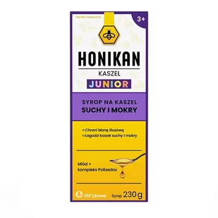 Honikan Kaszel JUNIOR syrop 230g - Przeziębienie i grypa - miniaturka - grafika 1