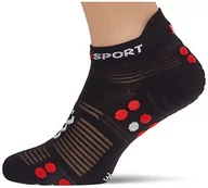 Skarpetki damskie - COMPRESSPORT Skarpety Unisex dla dorosłych, Black/Red, 35-38 EU - miniaturka - grafika 1