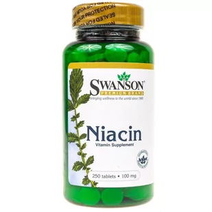 SWANSON Niacyna, 100mg, 250 tabletek - Witaminy i minerały - miniaturka - grafika 1