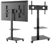 Inne akcesoria audio-wideo - Stojak podlogowy TV na kółkach mobilny 32 40 43 48 50 55 58 65 cali - miniaturka - grafika 1