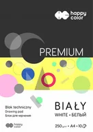 Podobrazia, bloki, papiery - Happy Color, Blok techniczny A4 250G Premium Biały, Pakiet 20szt. - miniaturka - grafika 1