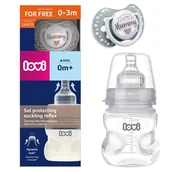 Butelki dla niemowląt - LOVI Zestaw Niezaburzający Odruchu Ssania Butelka Medical+ 150 ml + Smoczek Dynamiczny Mummy 0m+ - miniaturka - grafika 1