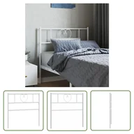 Inne meble do sypialni - The Living Store Metalowe wezgłowie - białe - 75 cm - Wezgłowie - miniaturka - grafika 1
