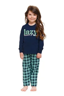 Piżama dziecięca Lazy ciemnoniebieska 110/116 - Piżamy dla dziewczynek - miniaturka - grafika 1