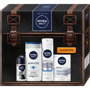 Nivea XMASS Sensitive Collection - Zestaw (Żel pod prysznic 250ml+ Balsam 100ml + Pianka 200ml+ - Zestawy kosmetyków męskich - miniaturka - grafika 1