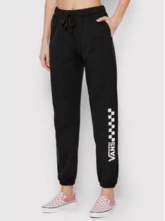 Spodnie sportowe damskie - Vans Spodnie dresowe Chalkboard VN0A5JGX Czarny Regular Fit - grafika 1