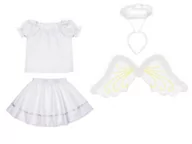 Stroje karnawałowe - ZESTAW ANIOŁEK 134-140 BIAŁY 4el - miniaturka - grafika 1