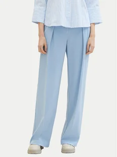 Tom Tailor Spodnie materiałowe 1040686 Błękitny Wide Leg - Spodnie damskie - miniaturka - grafika 1
