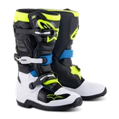 Buty motocyklowe - Buty Cross Alpinestars Tech 7S Dziecięce Czarny/Emaliowany Niebieski/Żółty34 - miniaturka - grafika 1