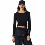 Koszulki i topy damskie - Koszulka damska Champion Crewneck Croptop czarna 117435 KK001 L - miniaturka - grafika 1