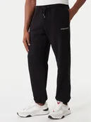 Spodnie sportowe męskie - Guess Jeans Spodnie dresowe M6RB70 KCPR1 Czarny Regular Fit - miniaturka - grafika 1
