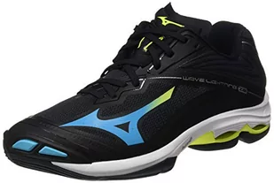 Mizuno Męskie Wave Lightning Z6 buty do siatkówki, Black Blueatoll Syellow - 44 EU - Buty sportowe męskie - miniaturka - grafika 1