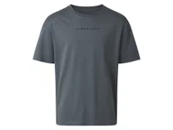 Koszulki męskie - esmara Men T-shirt męski oversize z bawełny (Ciemnoszary, M (48/50)) - miniaturka - grafika 1