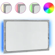 Lustra - vidaXL Lustro łazienkowe z LED, szary dąb sonoma, 60x8,5x38 cm - miniaturka - grafika 1