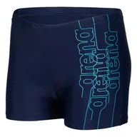 Kąpielówki męskie - Dziecięce Bokserki kąpielowe ARENA BOY'S SWIM SHORT GRAPHIC 005106/780 – Granatowy - miniaturka - grafika 1